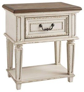 Realyn Cottage Style 1 Drawer Nightstand - Chipped White