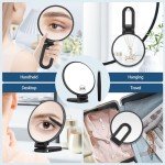 30X Magnifying Double-Sided Hand Mirror with Handle