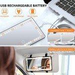 Rechargeable Car Vanity Mirror with 3 Light Modes