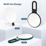 30X Magnifying Double-Sided Hand Mirror with Handle