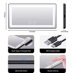 Rechargeable Car Vanity Mirror with 3 Light Modes