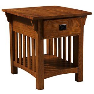 Mission Style End Table with Hidden Compartment