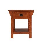 Mission Style End Table with Hidden Compartment