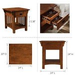 Mission Style End Table with Hidden Compartment