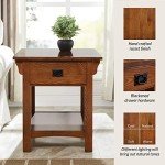 Mission Style End Table with Hidden Compartment