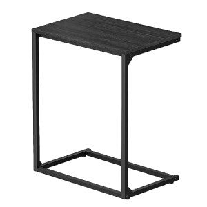 VASAGLE C Shape Industrial Side Table - Ebony Black