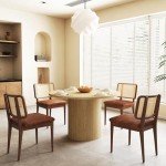 47-Inch Round Farmhouse Dining Table in Natural