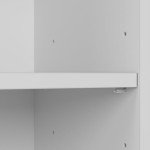 White Tall 5-Shelf Bookcase from Cabot Collection