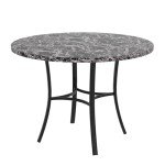 VECELO 36" Round Faux Marble Dining Table