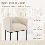 Modern Black Barrel Counter Stools Set of 2