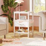 Nightstand Set with Charging Station - 2 Pack