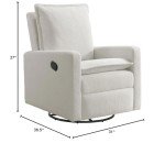 Oxford Baby Uptown White Upholstered Swivel Glider Chair