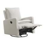 Oxford Baby Uptown White Upholstered Swivel Glider Chair