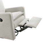 Oxford Baby Uptown White Upholstered Swivel Glider Chair