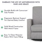 Light Grey 360° Swivel Glider Rocking Chair