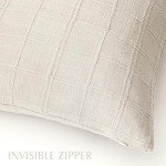 Linen Check Throw Pillow Covers - Set of 2