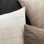 Linen Check Throw Pillow Covers - Set of 2