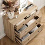 WAMPAT Farmhouse Nightstand Set with 3 Drawers
