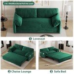 Queen Size Pull-Out Sleeper Sofa Couch Bed