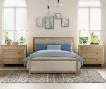 WAMPAT Farmhouse Nightstand Set with 3 Drawers