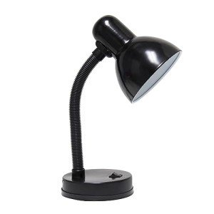 Black Metal Desk Lamp with Flexible Neck