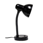 Black Metal Desk Lamp with Flexible Neck