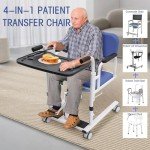 Portable Hydraulic Patient Lift Chair with Split Seat