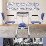 Portable Hydraulic Patient Lift Chair with Split Seat