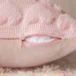 Light Pink Heart Decorative Pillow Covers, 18x18 Inch