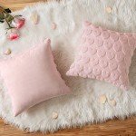 Light Pink Heart Decorative Pillow Covers, 18x18 Inch