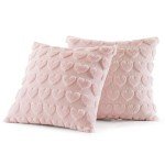 Light Pink Heart Decorative Pillow Covers, 18x18 Inch
