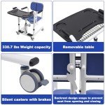 Portable Hydraulic Patient Lift Chair with Split Seat