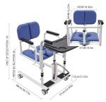 Portable Hydraulic Patient Lift Chair with Split Seat