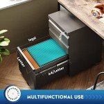 Devise 3-Drawer Locking Mobile File Cabinet