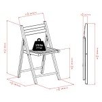 Winsome Robin 4-Piece Teak Folding Chair Set