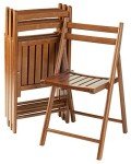 Winsome Robin 4-Piece Teak Folding Chair Set