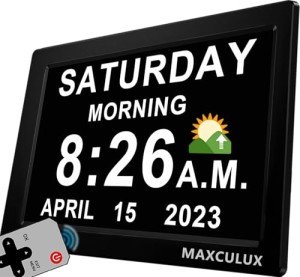 Extra Large Digital Clock for Seniors, Auto Dimming
