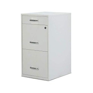 3-Drawer Vertical Locking File Cabinet - White