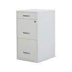 3-Drawer Vertical Locking File Cabinet - White