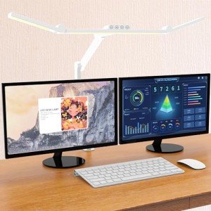 Rotatable LED Desk Lamp with Clamp for Home Office