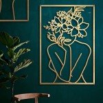 Gold Minimalist Woman's Body Wall Art Set