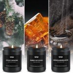 6 Pack Scented Candles Gift Set for Men