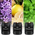 6 Pack Scented Candles Gift Set for Men