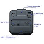 Peakeep Silent Battery Travel Alarm Clock