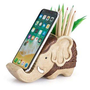 Elephant Shaped Desk Organizer with Phone Stand