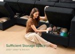 Velvet U-Shaped Modular Sectional Sofa with Storage