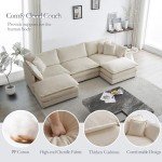 Oversized Modular Sectional Sofa - Comfy Cloud Couch