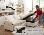DURASPACE 2-in-1 Sleeper Sofa with Storage, Beige