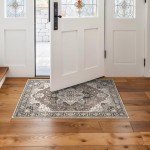 Beige Distressed Oriental 2x3 Area Rug