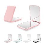 Pink LED Compact Magnifying Pocket Mirror